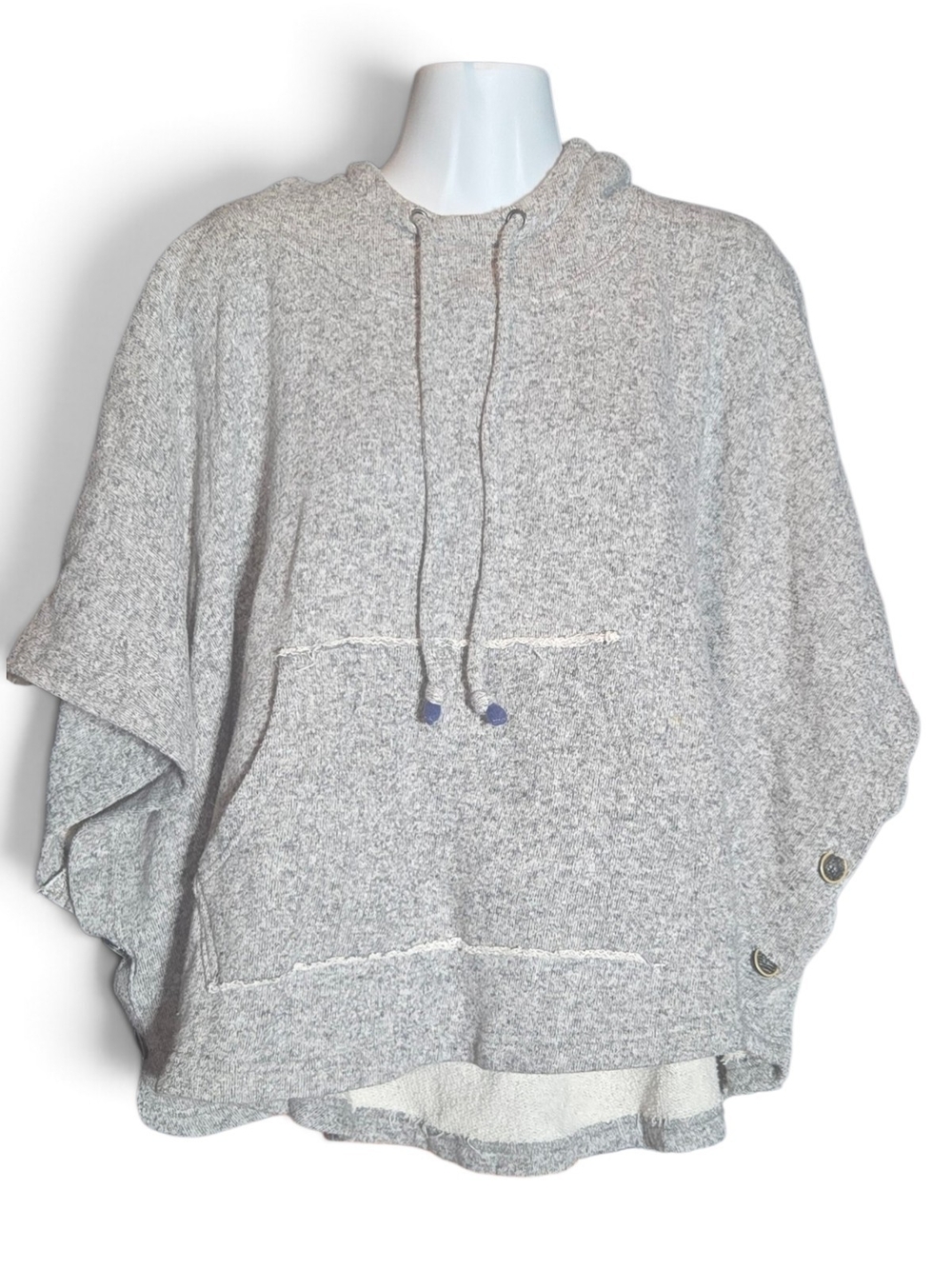 Quiksilver Heather Gray Hooded Beach Poncho - Picture 5 of 9